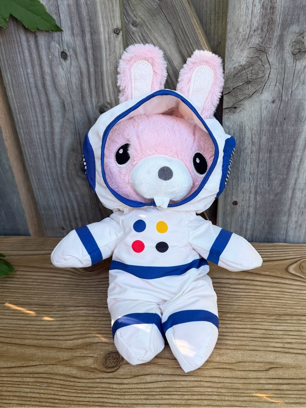 Ikea Aftonsparv Soft Toy Pink Bunny Astronaut Suit Plush Stuffed Animal 12”